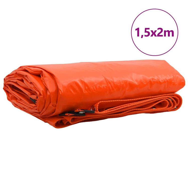 Vidaxl Plane 650g m² Orange 1,5 x 2 m Plane mit PVC-Beschichtung