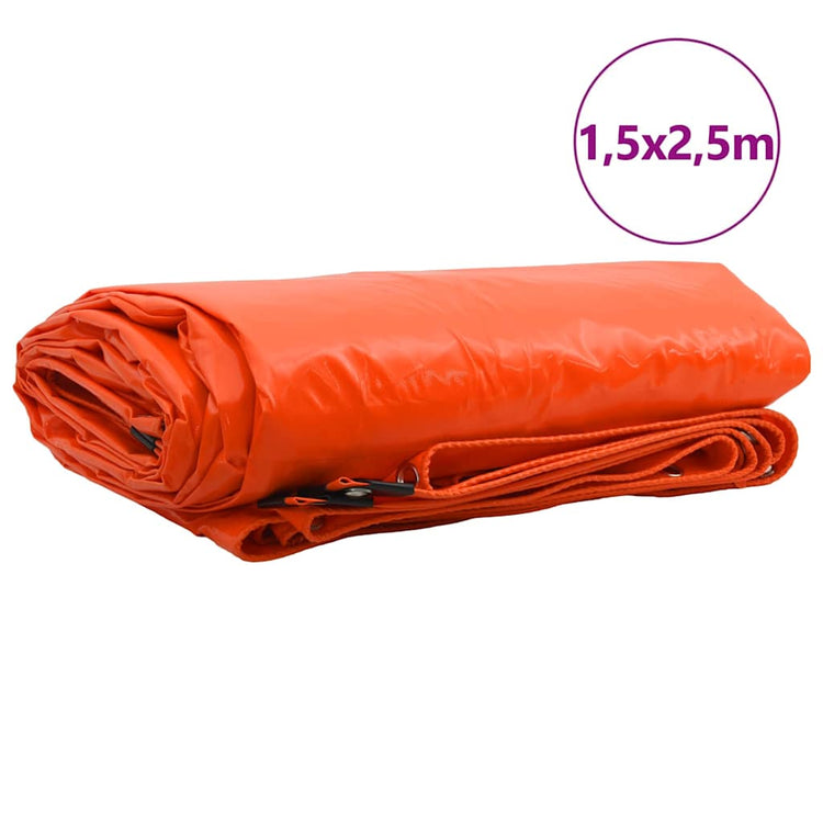 Vidaxl Plane 650g m² Orange 1,5 x 2,5 m Plane mit PVC-Beschichtung