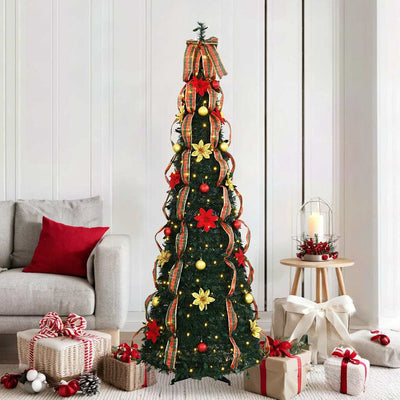 Künstlicher Vidaxx-Weihnachtsbaum mit 150 LEDs mit standardmäßigem grünem 185 cm PVC