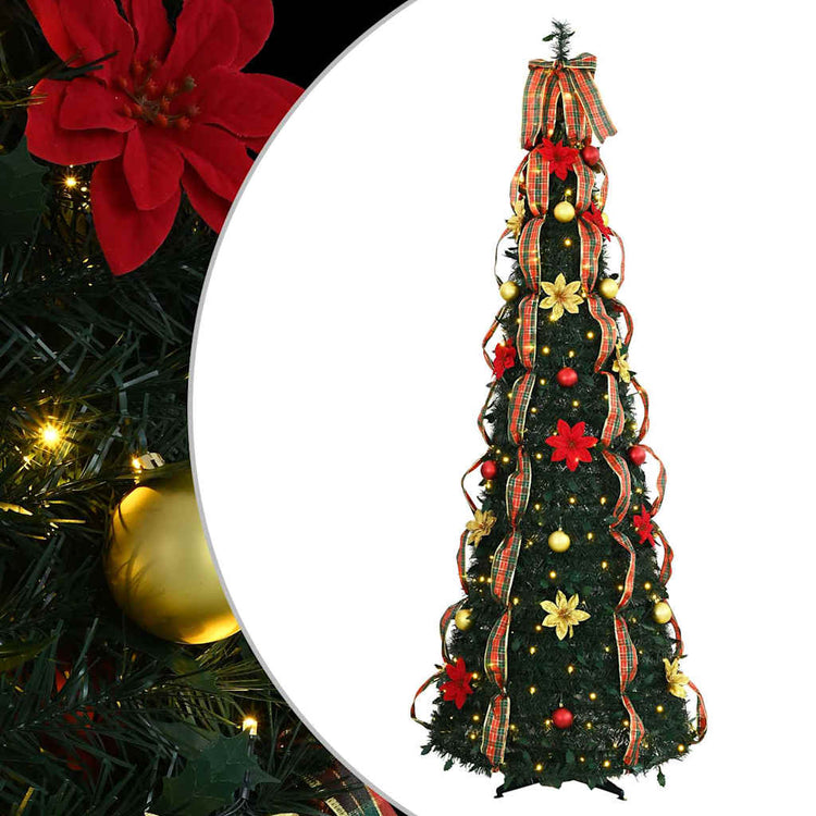 Künstlicher Vidaxx-Weihnachtsbaum mit 150 LEDs mit standardmäßigem grünem 185 cm PVC