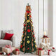 Künstlicher Weihnachtsbaum von Vidaxx mit 200 LEDs mit standardmäßigem grünem 215 cm PVC