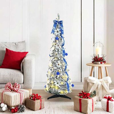 Vidaxx künstlicher Weihnachtsbaum mit 50 LEDs mit standardmäßigem weißem 120 cm PVC