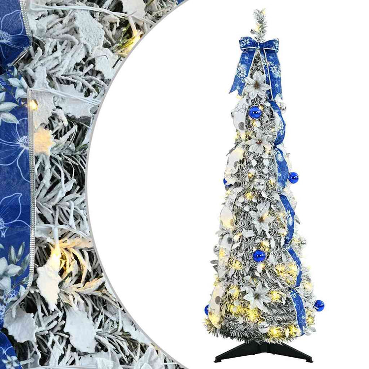 Vidaxx künstlicher Weihnachtsbaum mit 50 LEDs mit standardmäßigem weißem 120 cm PVC