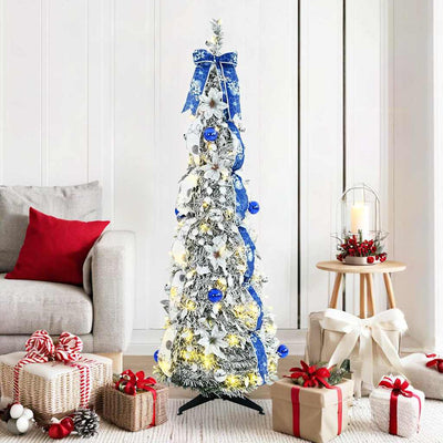 Vidaxx künstlicher Weihnachtsbaum mit 100 LEDs mit standardmäßigem weißem 150 cm PVC