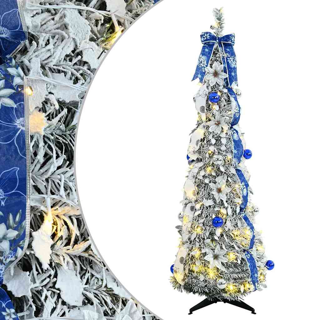 Vidaxx künstlicher Weihnachtsbaum mit 100 LEDs mit standardmäßigem weißem 150 cm PVC