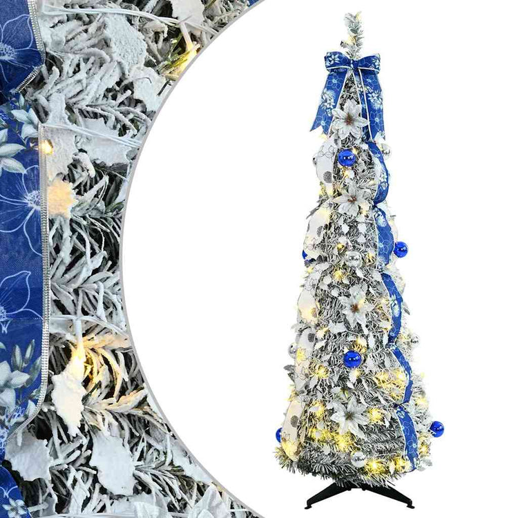 Vidaxx künstlicher Weihnachtsbaum mit 100 LEDs mit standardmäßigem weißem 150 cm PVC