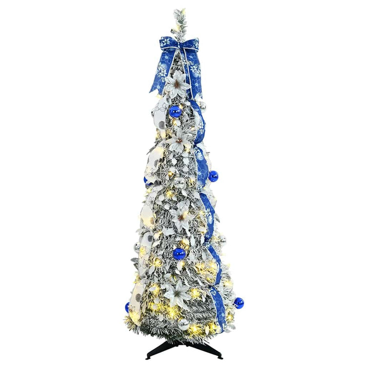 Vidaxx künstlicher Weihnachtsbaum mit 100 LEDs mit standardmäßigem weißem 150 cm PVC