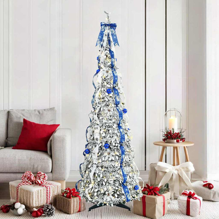 Vidaxx künstlicher Weihnachtsbaum mit 150 LEDs mit standardmäßigem weißem 180 cm PVC