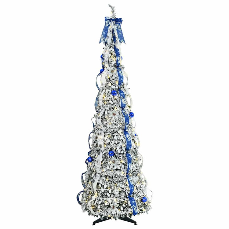 Vidaxx künstlicher Weihnachtsbaum mit 150 LEDs mit standardmäßigem weißem 180 cm PVC