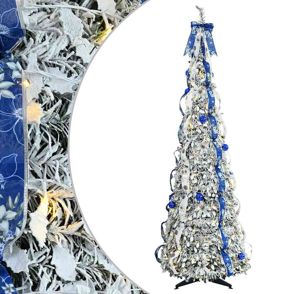 Vidaxx künstlicher Weihnachtsbaum mit 200 LEDs mit standardmäßigem weißem 210 cm PVC