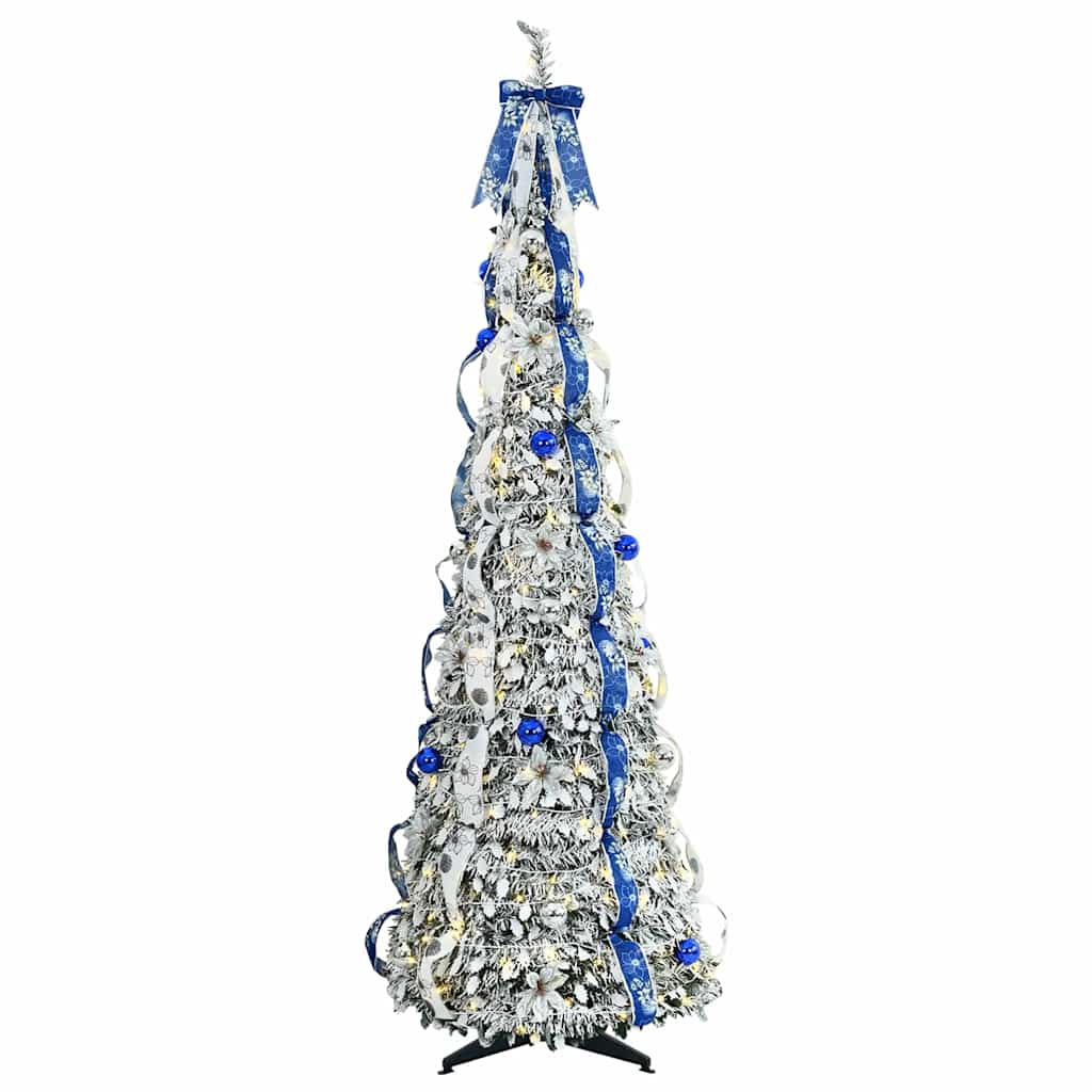 Vidaxx künstlicher Weihnachtsbaum mit 200 LEDs mit standardmäßigem weißem 210 cm PVC