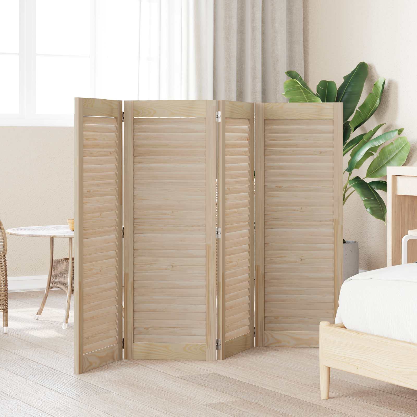 Vidaxx Schranktür 4 Stk. Natur 110 x 2,1 x 39,5 cm massives Kiefernholz