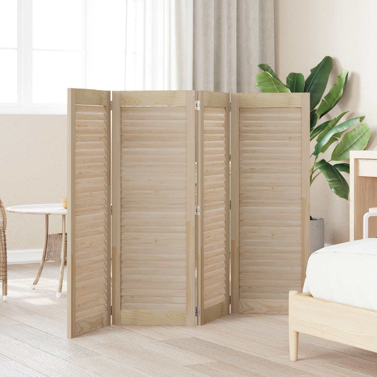 Vidaxx Schranktür 4 Stk. Natur 110 x 2,1 x 39,5 cm massives Kiefernholz