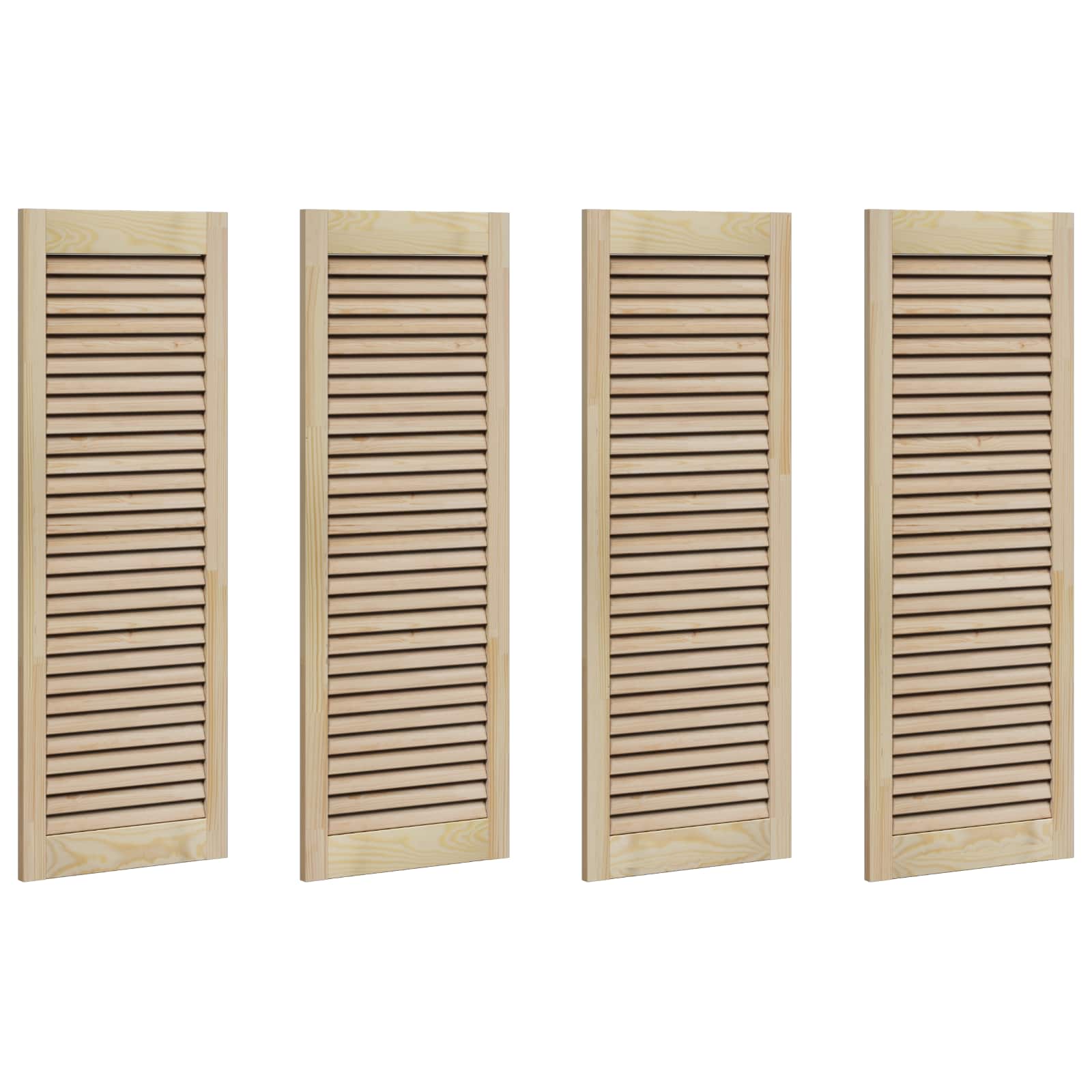 Vidaxx Schranktür 4 Stk. Natur 110 x 2,1 x 39,5 cm massives Kiefernholz