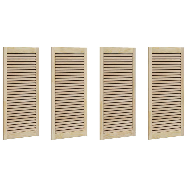 Vidaxxl Schranktür 4 Stk. Natur 110 x 2 x 49,5 cm massives Kiefernholz
