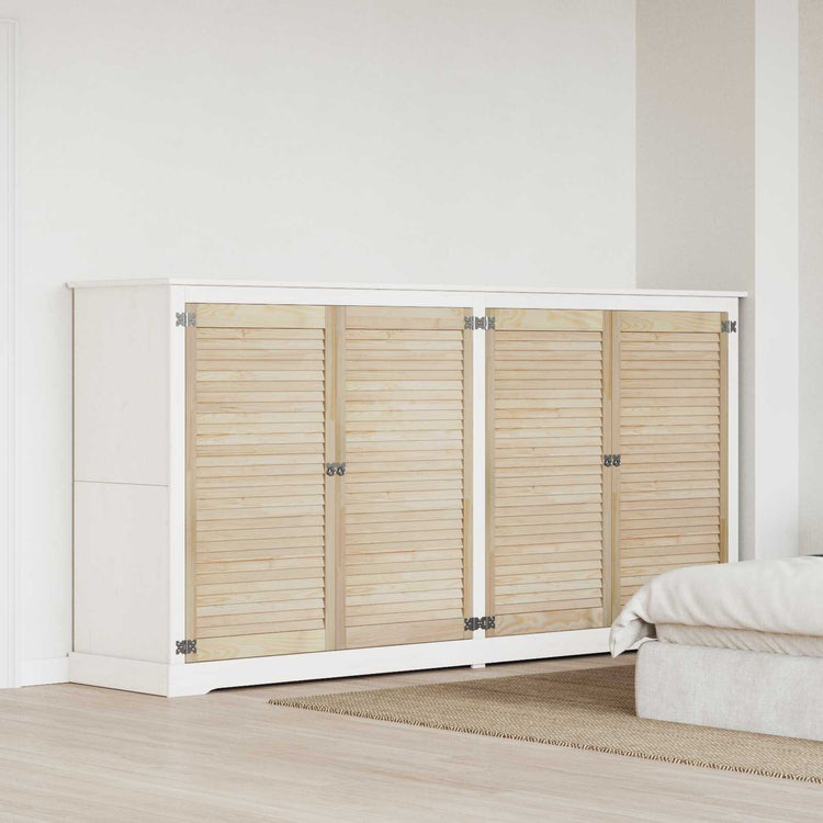 Vidaxxl Schranktür 4 Stk. Natur 110 x 2,1 x 59,5 cm massives Kiefernholz