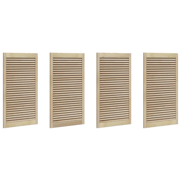 Vidaxxl Schranktür 4 Stk. Natur 110 x 2,1 x 59,5 cm massives Kiefernholz