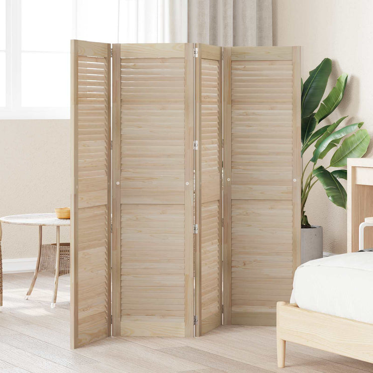 Vidaxx Schranktür 4 Stk. Natur 140,5 x 2,1 x 39,5 cm massives Kiefernholz
