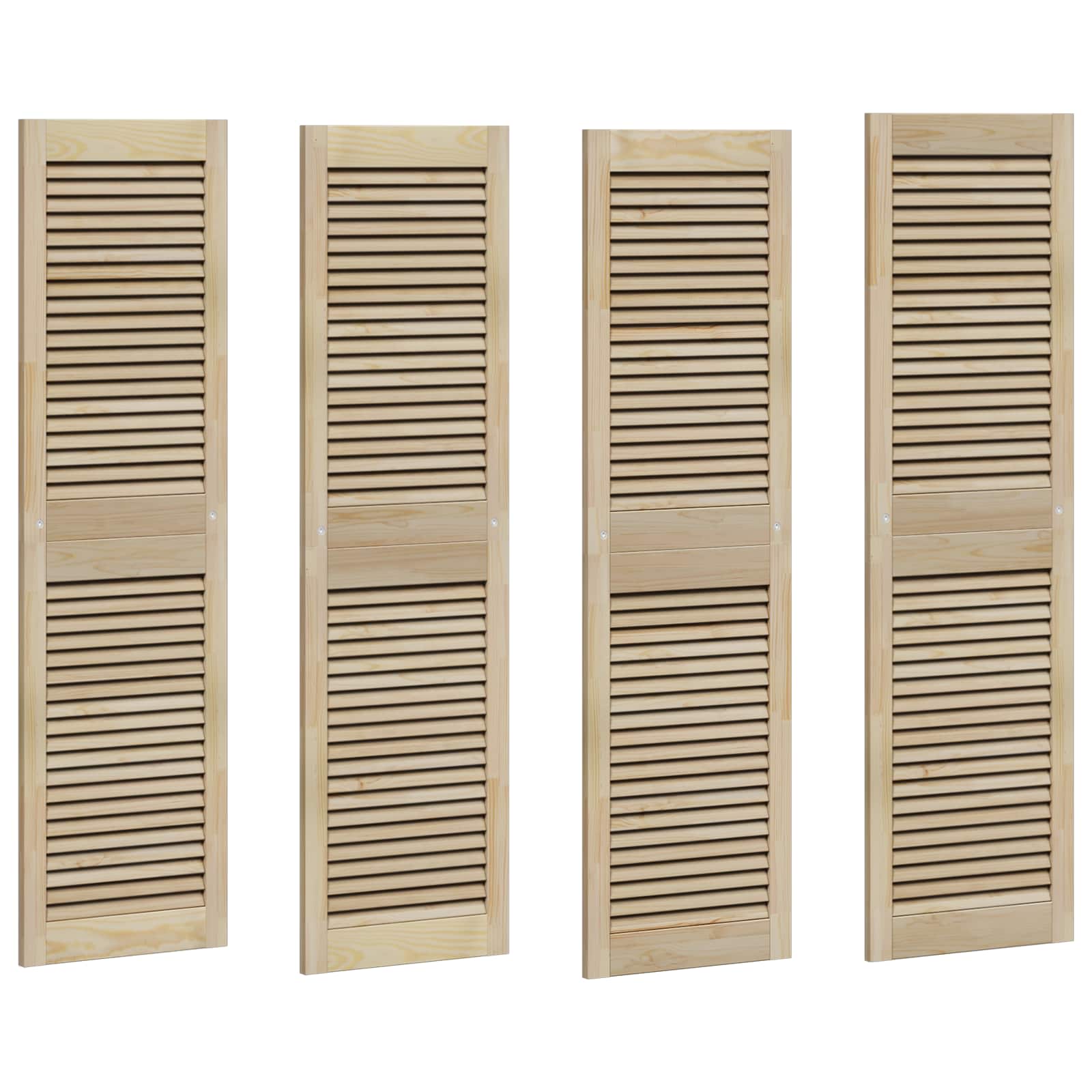 Vidaxx Schranktür 4 Stk. Natur 140,5 x 2,1 x 39,5 cm massives Kiefernholz