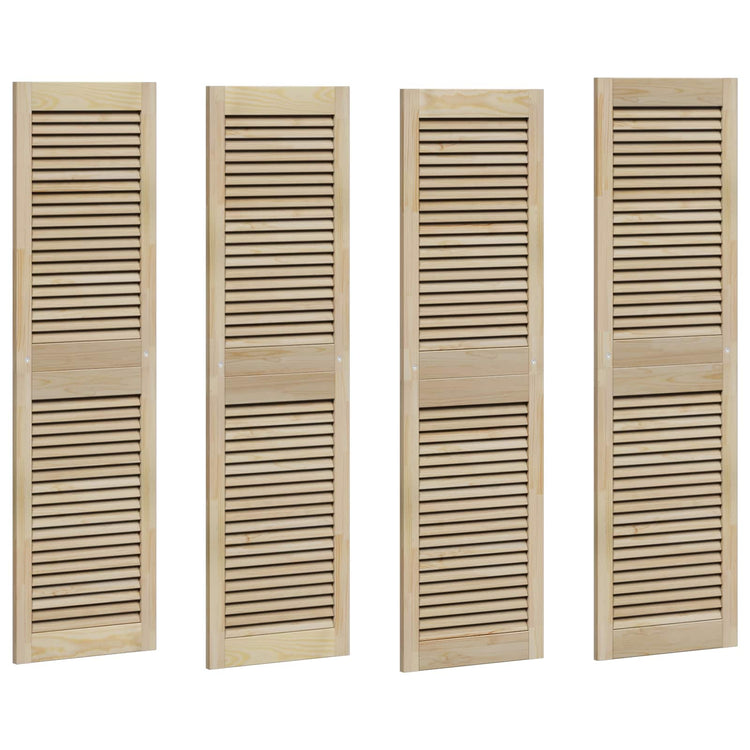 Vidaxx Schranktür 4 Stk. Natur 140,5 x 2,1 x 39,5 cm massives Kiefernholz