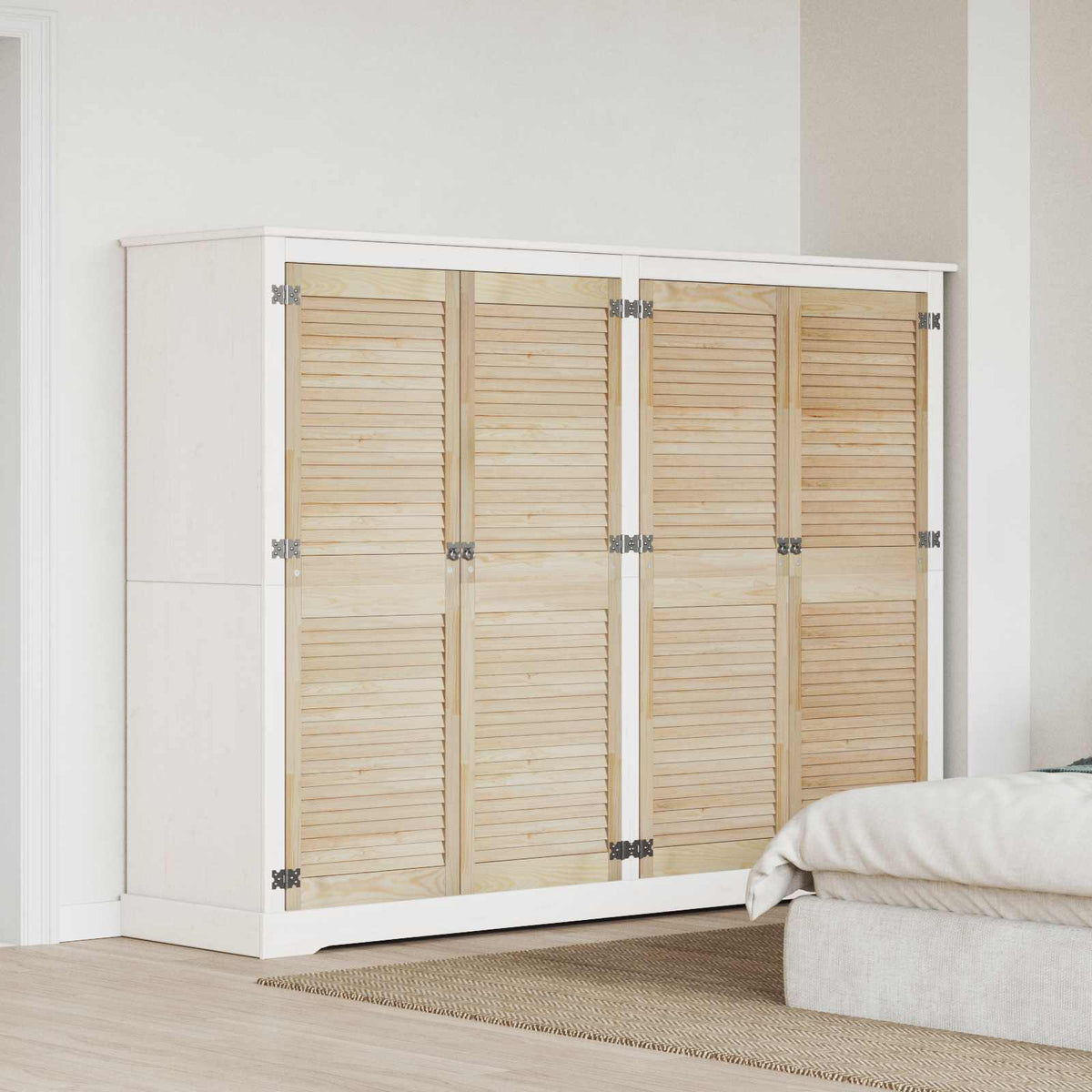 Vidaxx Schranktür 4 Stk. Natur 140,5 x 2 x 59,5 cm massives Kiefernholz