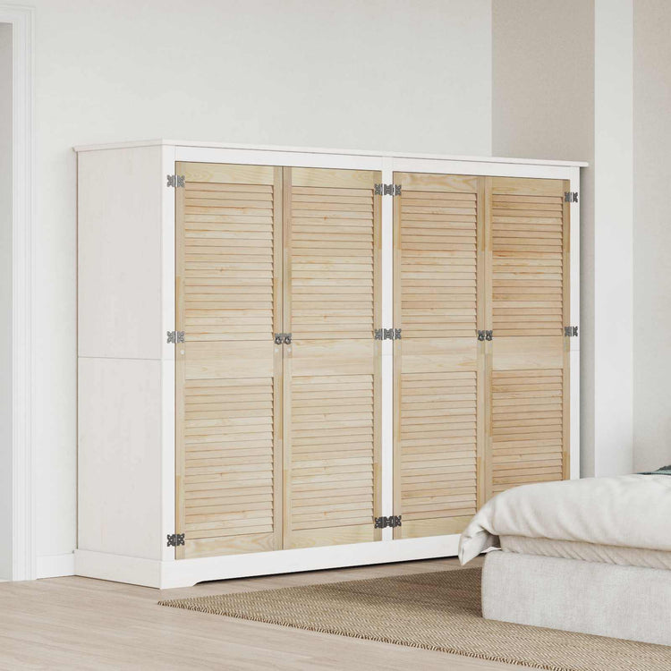 Vidaxx Schranktür 4 Stk. Natur 140,5 x 2 x 59,5 cm massives Kiefernholz