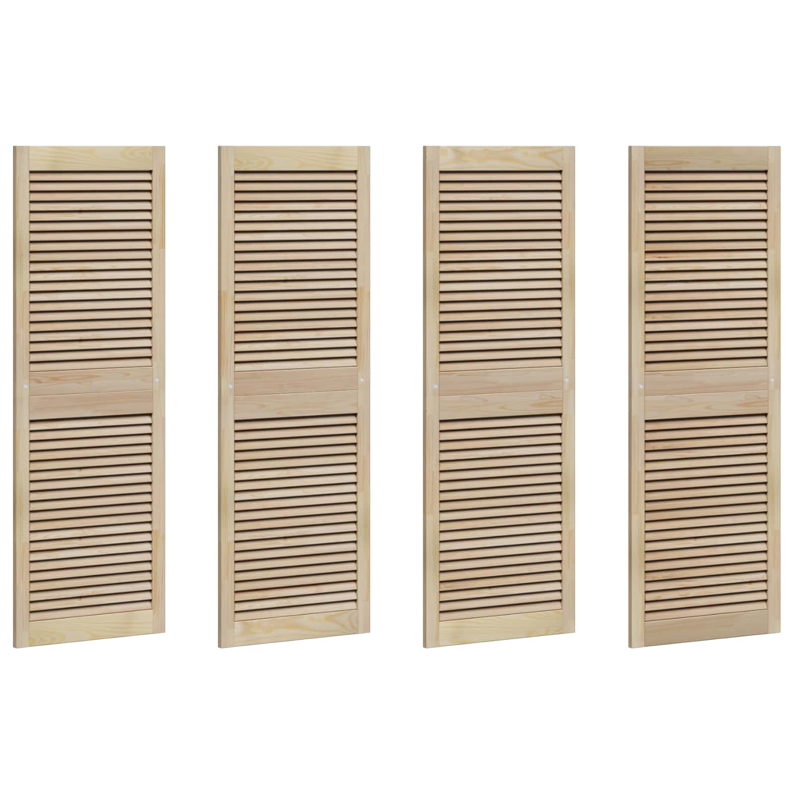 Vidaxx Schranktür 4 Stk. Natur 140,5 x 2 x 59,5 cm massives Kiefernholz