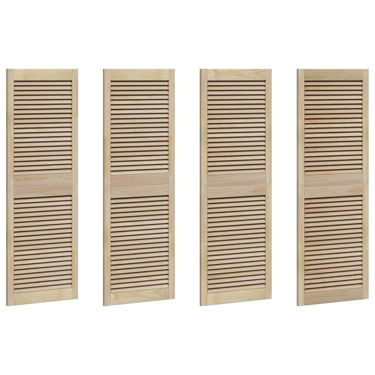 Vidaxx Schranktür 4 Stk. Natur 140,5 x 2 x 59,5 cm massives Kiefernholz