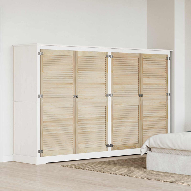 Vidaxxl Schranktür 4 Stk. Natur 140,5 x 2,1 x 59,5 cm massives Kiefernholz