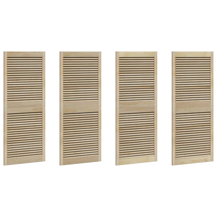 Vidaxxl Schranktür 4 Stk. Natur 140,5 x 2,1 x 59,5 cm massives Kiefernholz