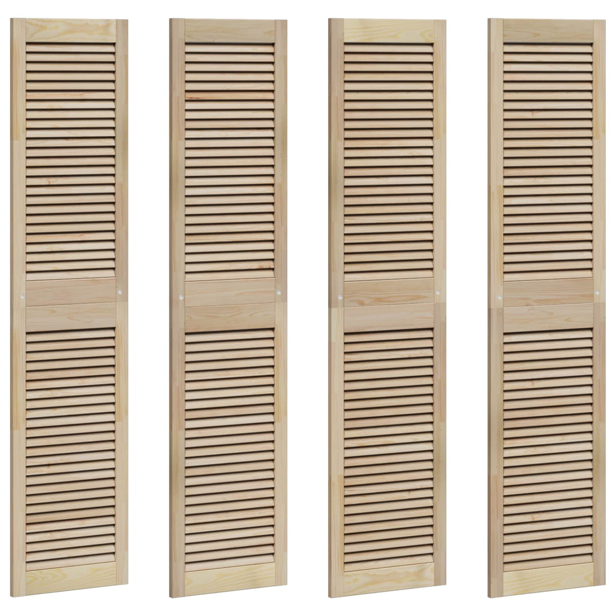 Vidaxxl Schranktür 4 Stk. Natur 170 x 2,1 x 39,5 cm massives Kiefernholz