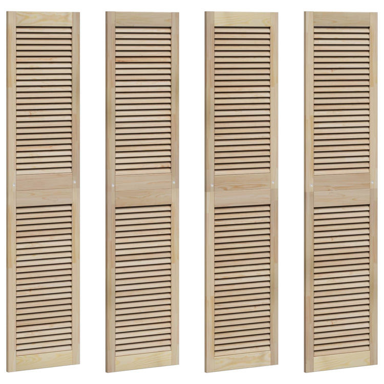 Vidaxxl Schranktür 4 Stk. Natur 170 x 2,1 x 39,5 cm massives Kiefernholz