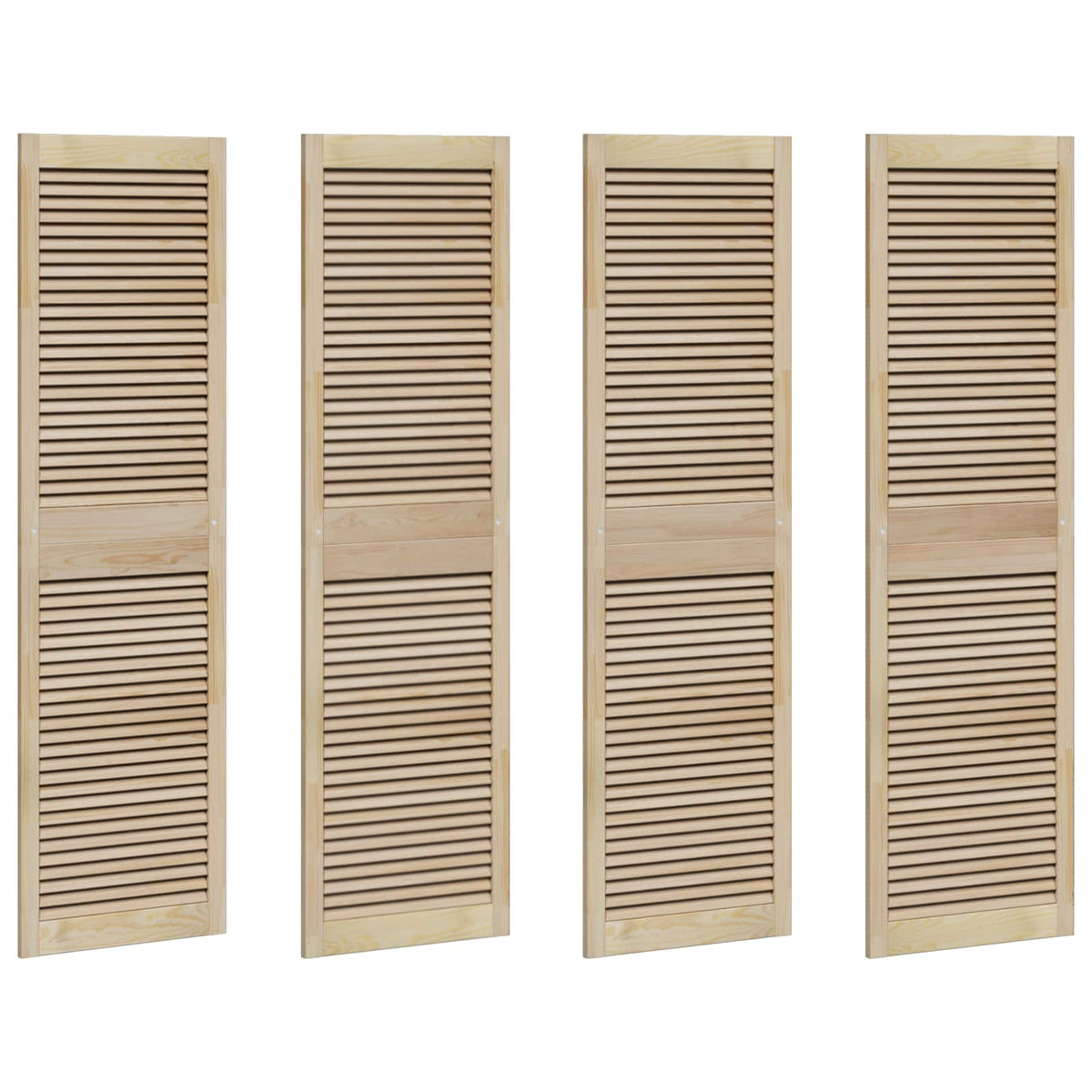 Vidaxxl Schranktür 4 Stk. Natur 170 x 2,1 x 49,5 cm massives Kiefernholz