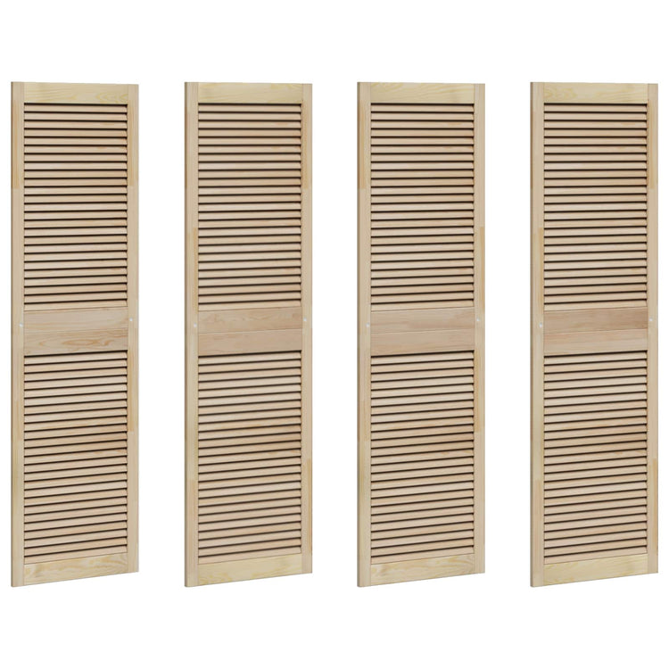 Vidaxxl Schranktür 4 Stk. Natur 170 x 2,1 x 49,5 cm massives Kiefernholz