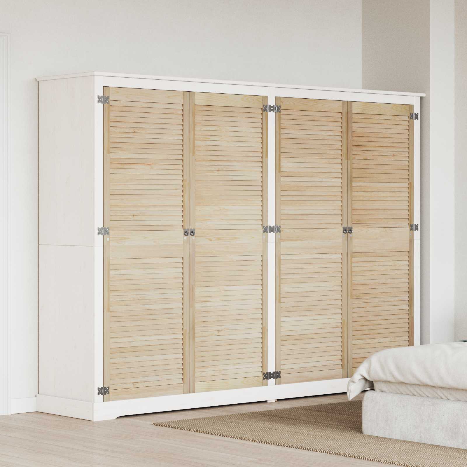 Vidaxxl Schranktür 4 Stk. Natur 170 x 2,1 x 59,5 cm massives Kiefernholz