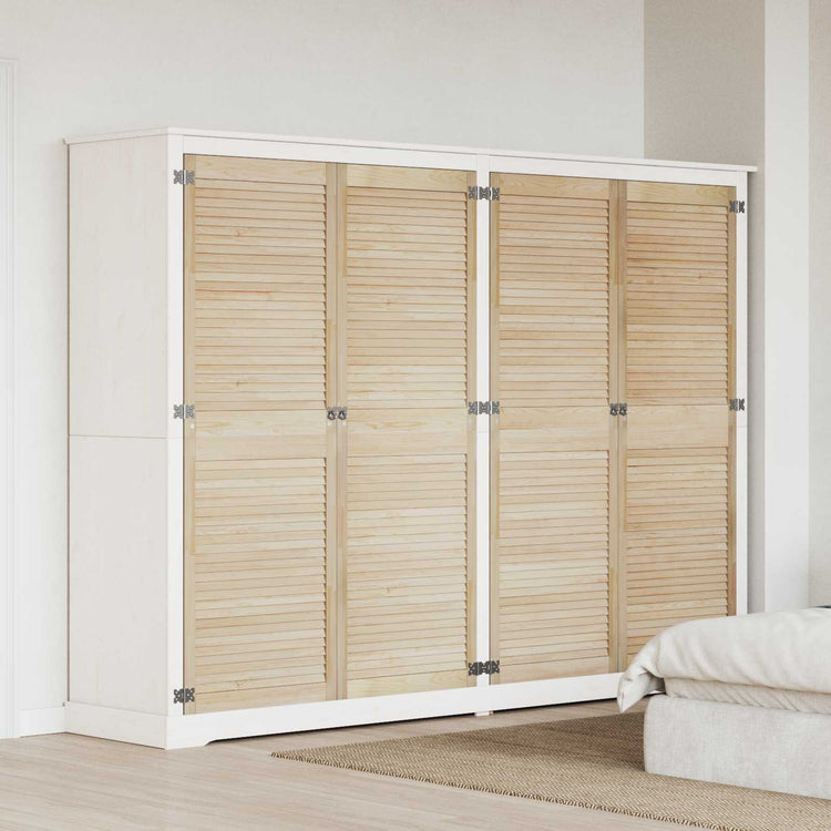 Vidaxxl Schranktür 4 Stk. Natur 170 x 2,1 x 59,5 cm massives Kiefernholz