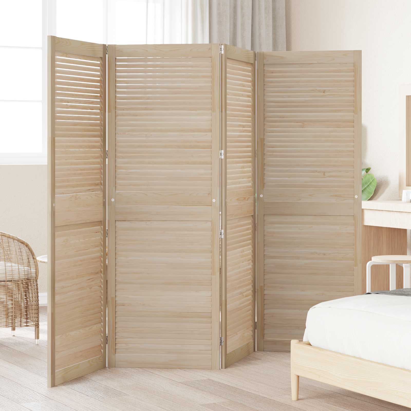 Vidaxxl Schranktür 4 Stk. Natur 170 x 2,1 x 59,5 cm massives Kiefernholz