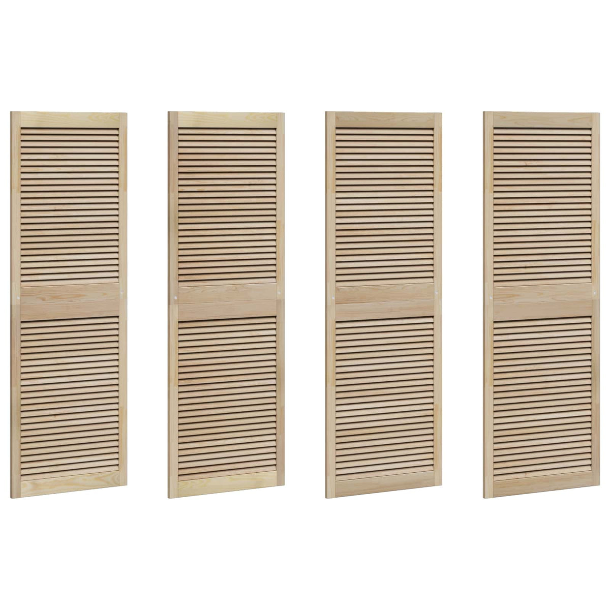 Vidaxxl Schranktür 4 Stk. Natur 170 x 2,1 x 59,5 cm massives Kiefernholz