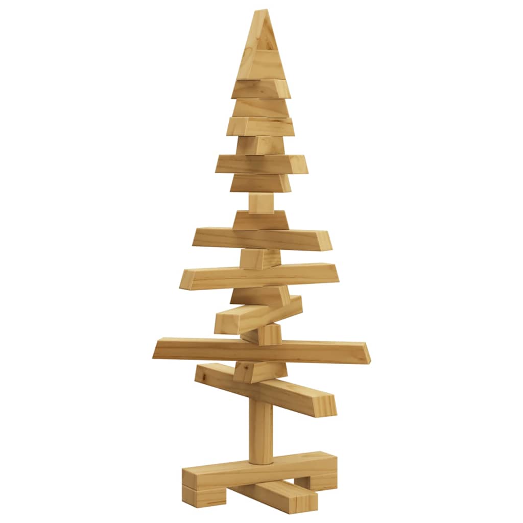 VidaXL-Weihnachtsbaum aus Holz mit standardmäßigem braunem 60 cm massivem Kiefernholz