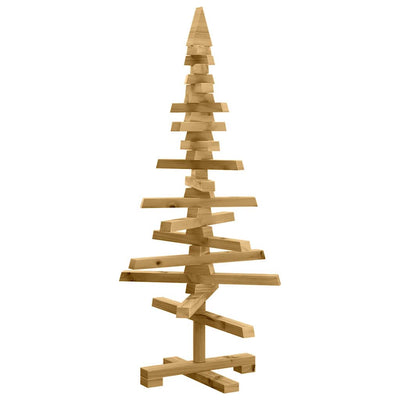 VidaXL-Holz-Weihnachtsbaum mit standardmäßigem braunem 90 cm massivem Kiefernholz