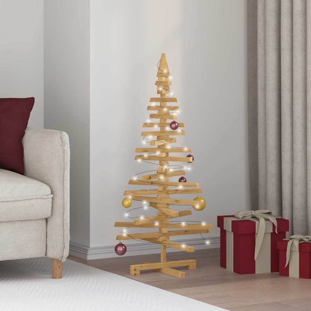VidaXL-Weihnachtsbaum aus Holz mit standardmäßigem braunem 120 cm massivem Kiefernholz