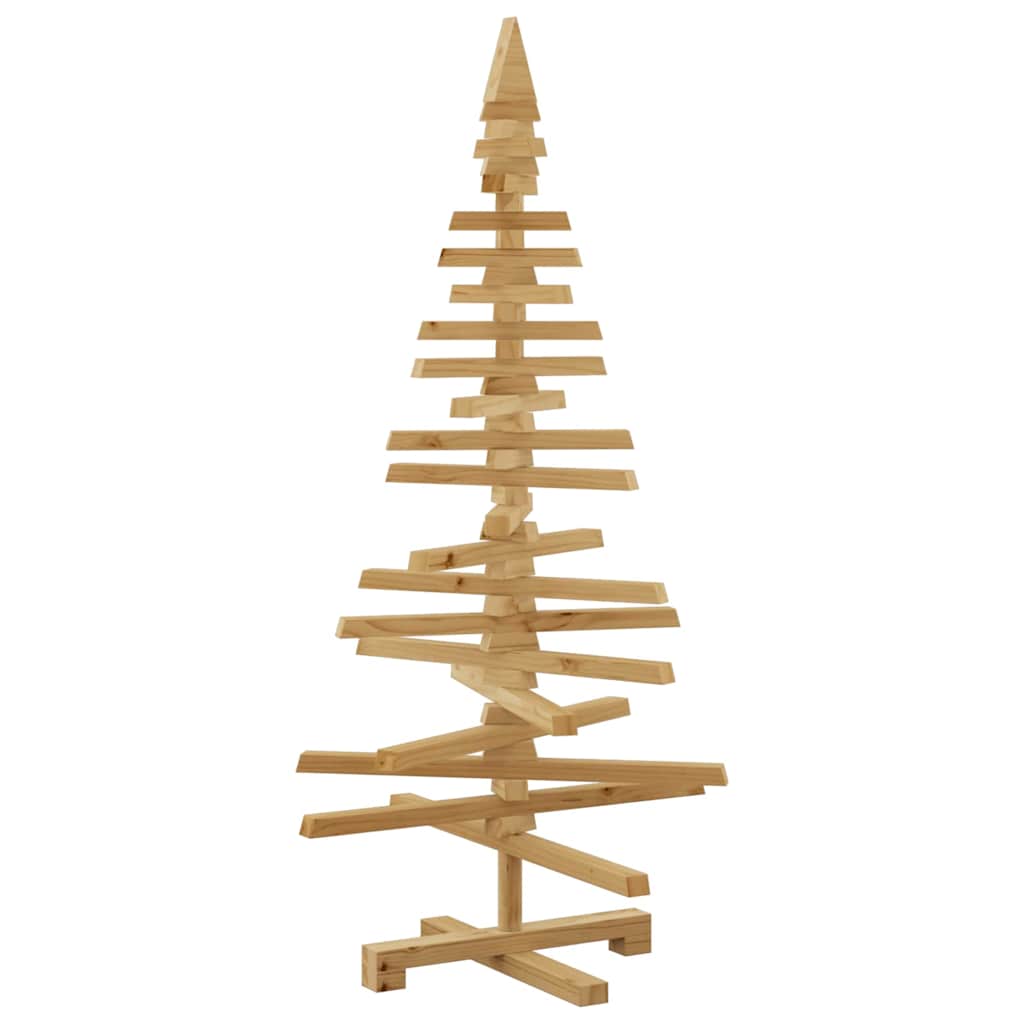 VidaXL-Weihnachtsbaum aus Holz mit standardmäßigem braunem 120 cm massivem Kiefernholz