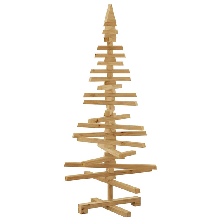VidaXL-Weihnachtsbaum aus Holz mit standardmäßigem braunem 120 cm massivem Kiefernholz