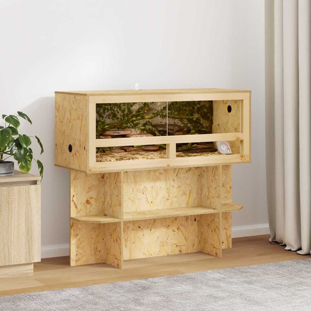 Vidaxl Terrariensockel mit Regal braun 100 x 40 x 50 cm OSB