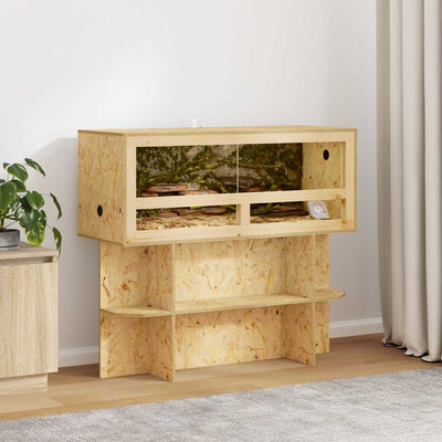 Vidaxl Terrariensockel mit Regal braun 100 x 40 x 50 cm OSB