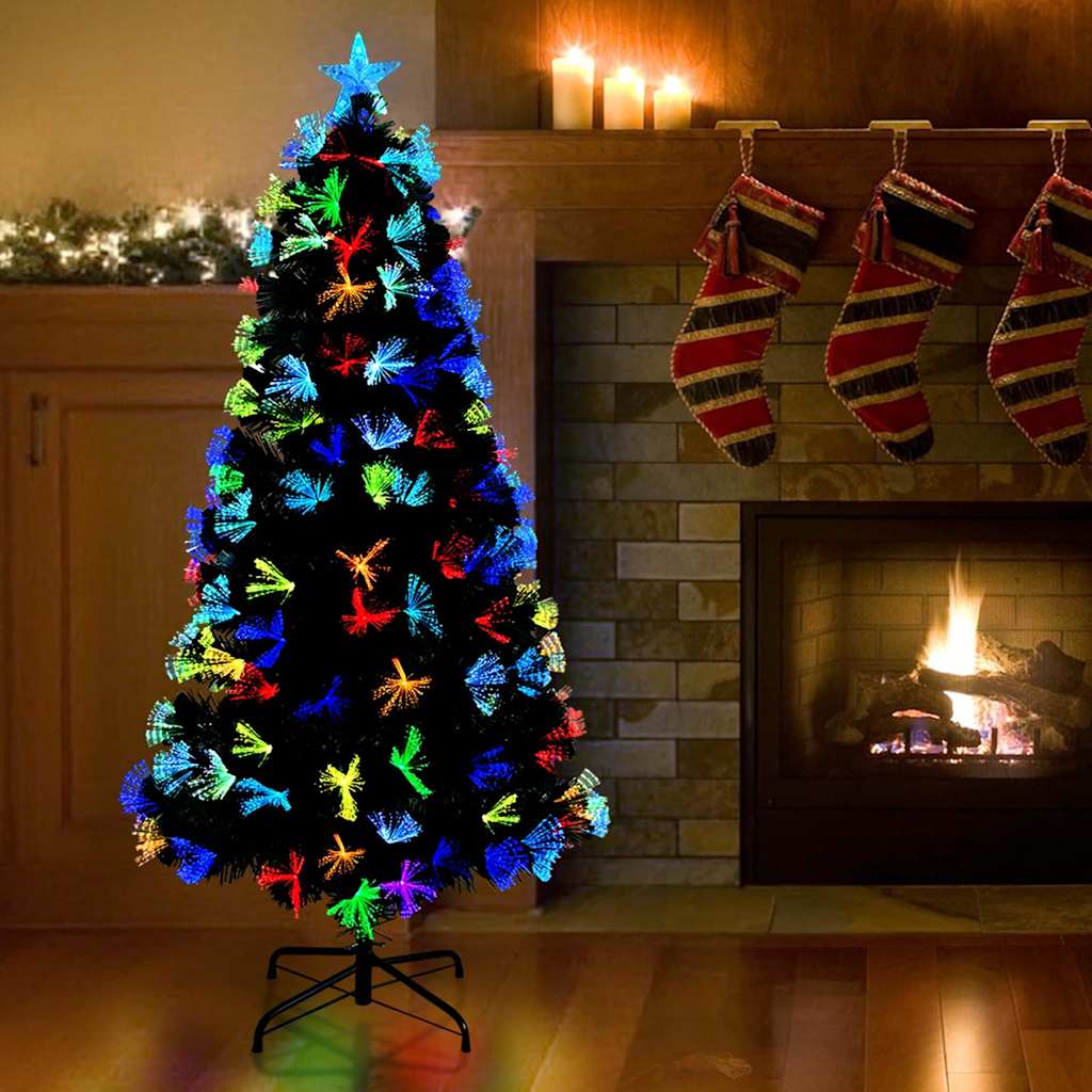 Vidaxx künstlicher Weihnachtsbaum mit 120 LEDs mit standardmäßigem grünem 120 cm PVC