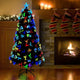 Vidaxx künstlicher Weihnachtsbaum mit 120 LEDs mit standardmäßigem grünem 120 cm PVC