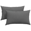 VidaXL Sofakissen 2 Stück dunkelgrau 50 x 30 cm Stoff
