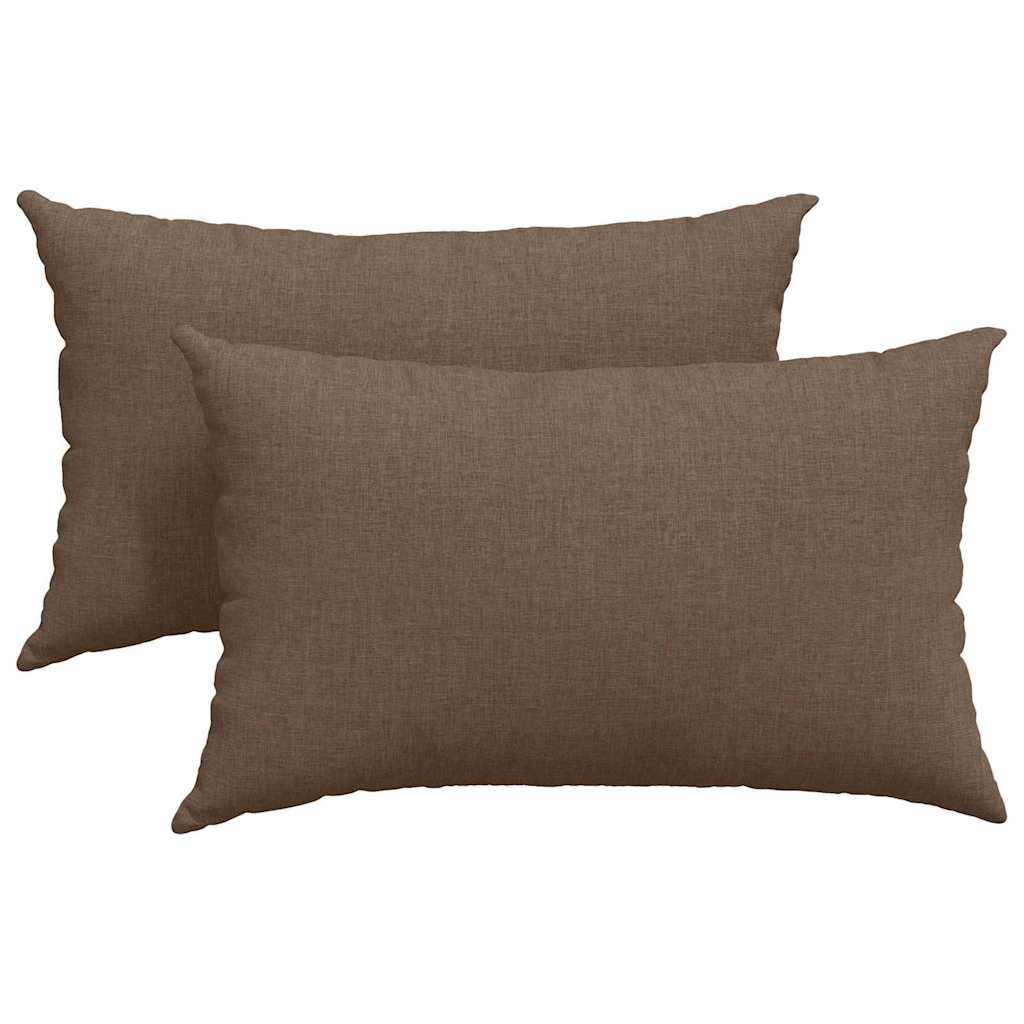 VidaXL Sofakissen 2 Stück braun 50 x 30 cm Stoff