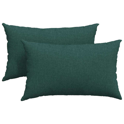 VidaXL Sofakissen 2 Stück dunkelgrün 50 x 30 cm Stoff